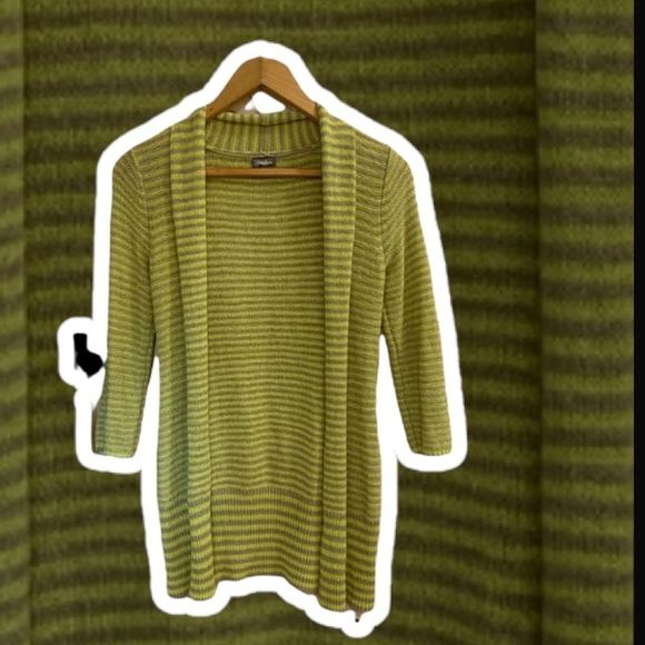 NEIMAN MARCUS Striped Cardigan Sweater - Picture 4 of 8